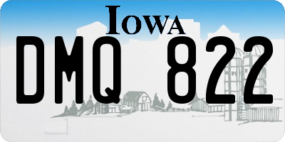 IA license plate DMQ822