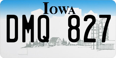 IA license plate DMQ827