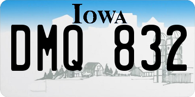 IA license plate DMQ832