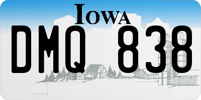 IA license plate DMQ838