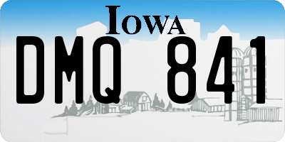 IA license plate DMQ841