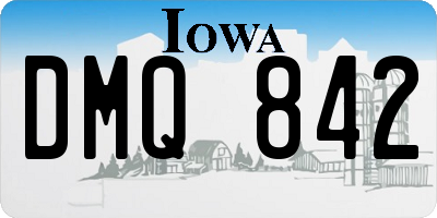 IA license plate DMQ842