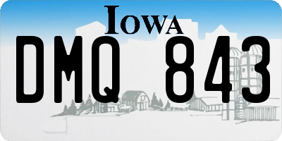 IA license plate DMQ843