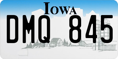 IA license plate DMQ845