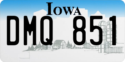 IA license plate DMQ851