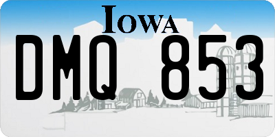 IA license plate DMQ853