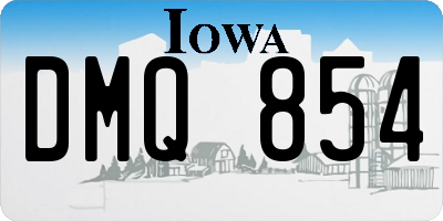 IA license plate DMQ854