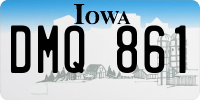 IA license plate DMQ861