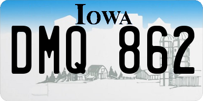 IA license plate DMQ862
