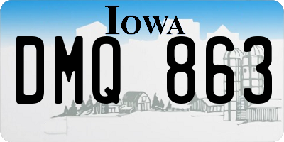 IA license plate DMQ863