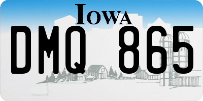 IA license plate DMQ865