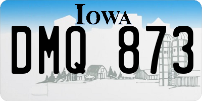 IA license plate DMQ873