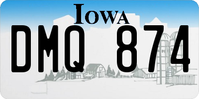 IA license plate DMQ874