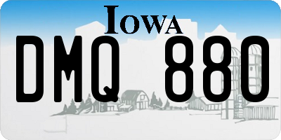 IA license plate DMQ880