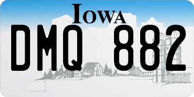 IA license plate DMQ882