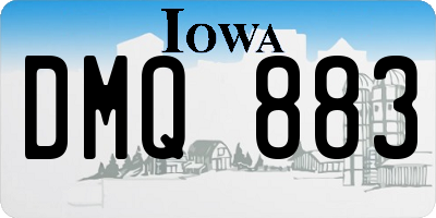 IA license plate DMQ883