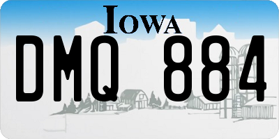IA license plate DMQ884
