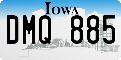 IA license plate DMQ885