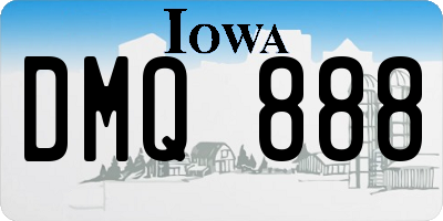 IA license plate DMQ888