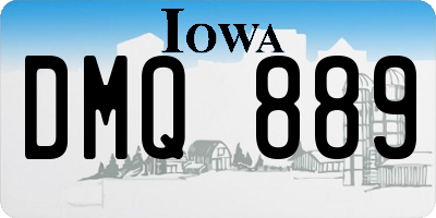 IA license plate DMQ889