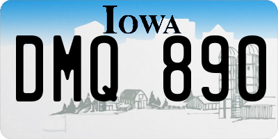 IA license plate DMQ890
