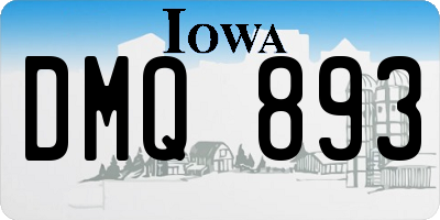 IA license plate DMQ893