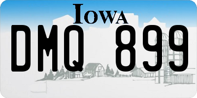 IA license plate DMQ899