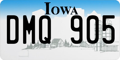 IA license plate DMQ905