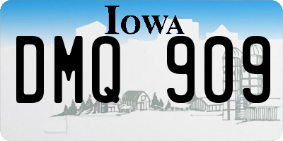 IA license plate DMQ909