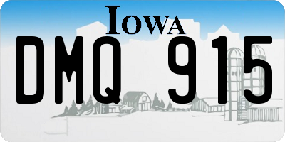 IA license plate DMQ915