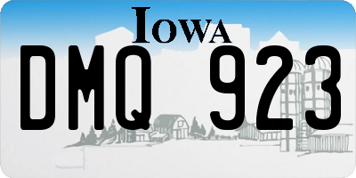 IA license plate DMQ923