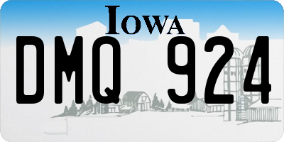 IA license plate DMQ924