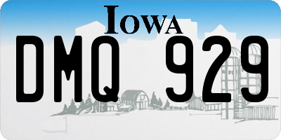 IA license plate DMQ929