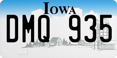 IA license plate DMQ935