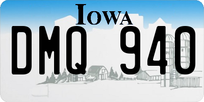 IA license plate DMQ940