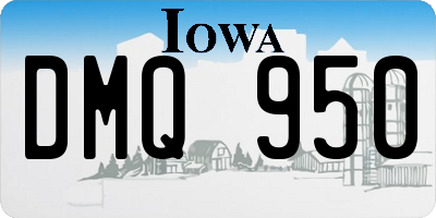 IA license plate DMQ950