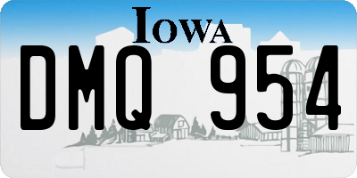 IA license plate DMQ954