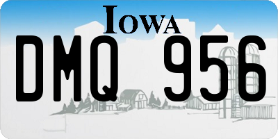 IA license plate DMQ956
