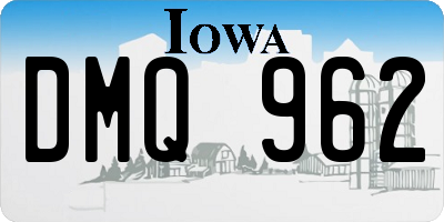 IA license plate DMQ962