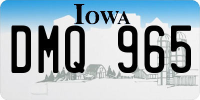 IA license plate DMQ965