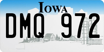 IA license plate DMQ972