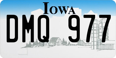 IA license plate DMQ977