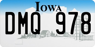 IA license plate DMQ978