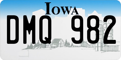 IA license plate DMQ982