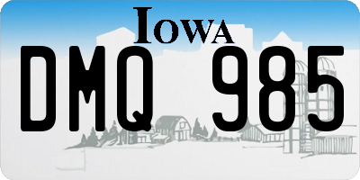 IA license plate DMQ985