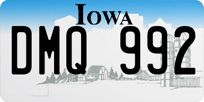 IA license plate DMQ992