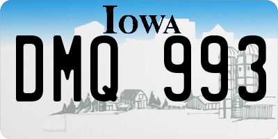 IA license plate DMQ993