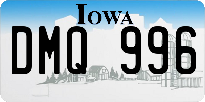 IA license plate DMQ996