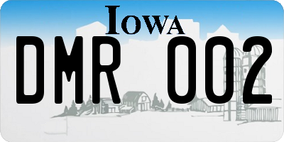IA license plate DMR002