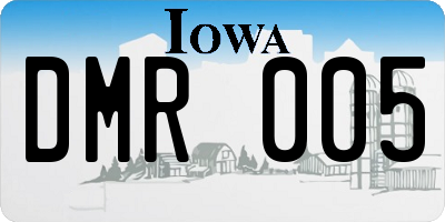 IA license plate DMR005